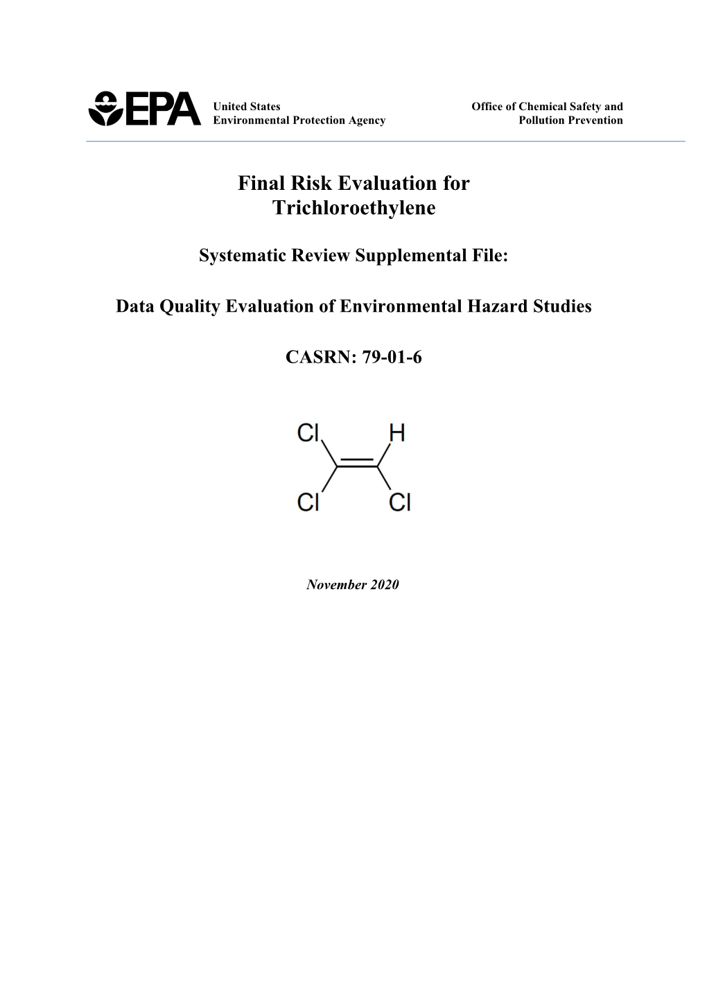 Trichloroethylene Systematic Review Supplemental File: Data Quality