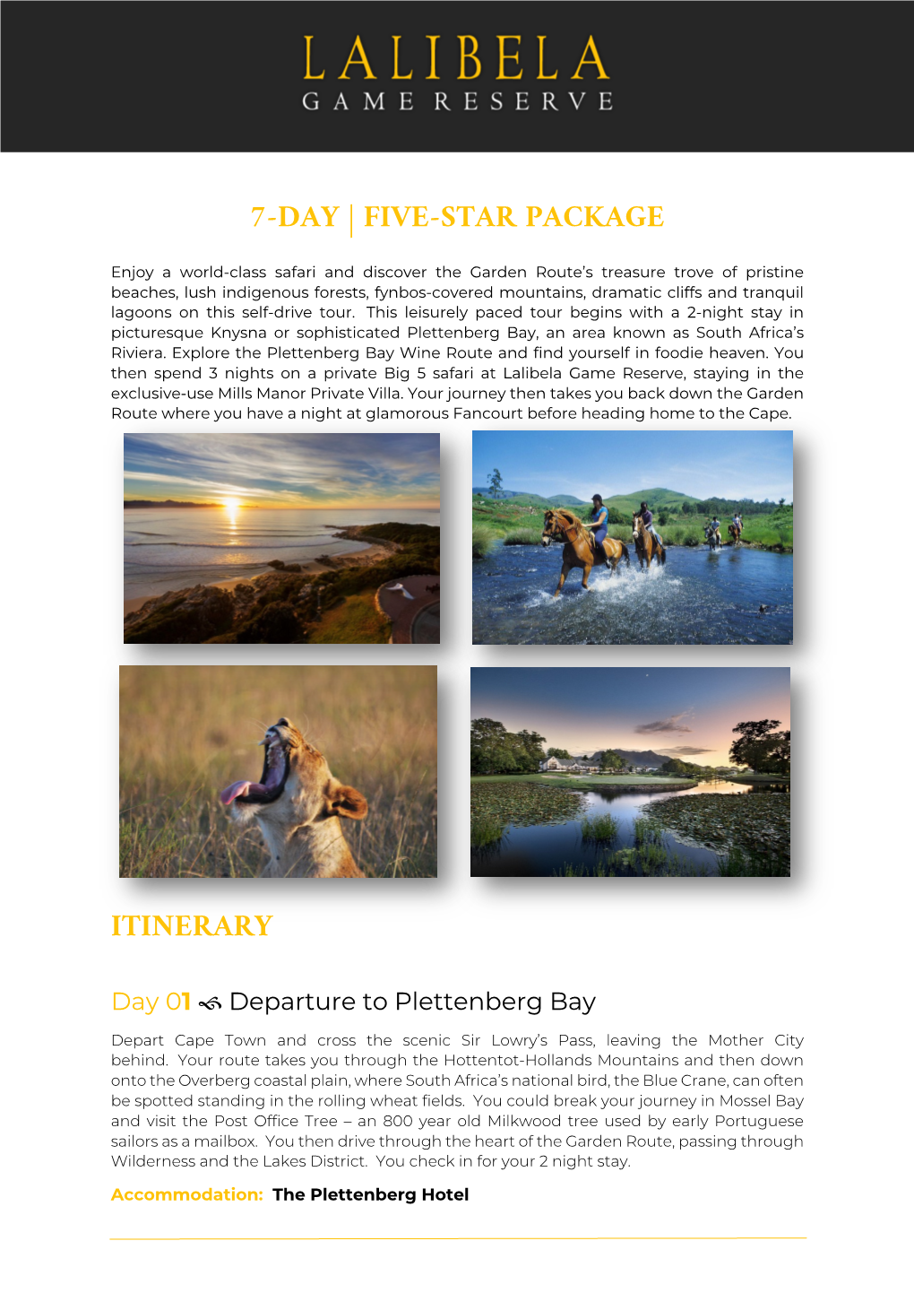 7-Day | Five-Star Package Itinerary