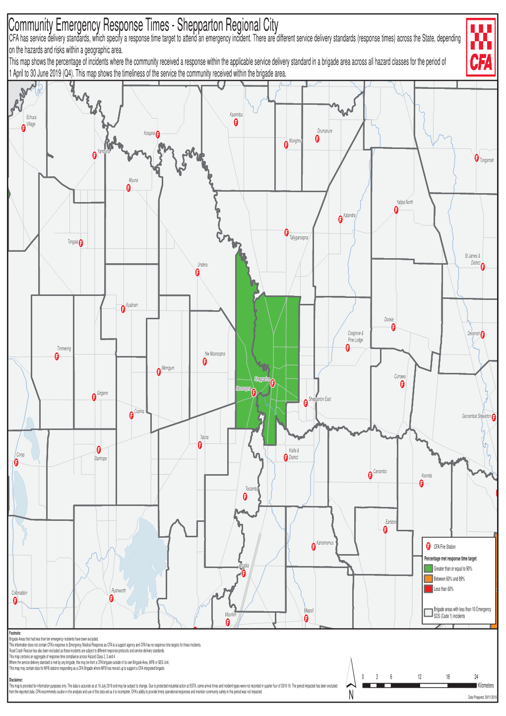 Community Emergency Response Times - Shepparton Regional City CFA Has Service Delivery Standards, Which Specify a Response Time Target to Attend an Emergency Incident