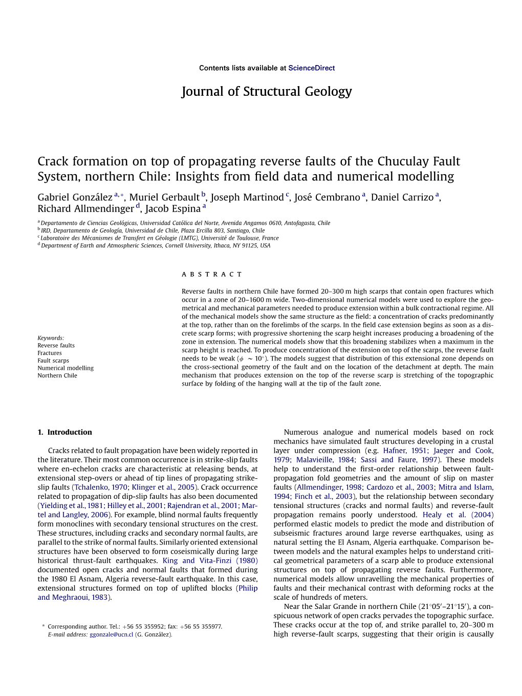 Journal of Structural Geology