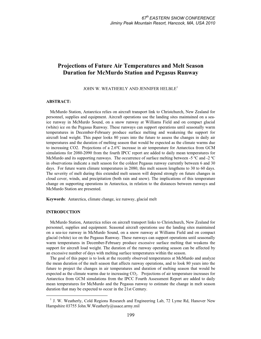 17 J.W. Weatherly, J. Helble. Projections of Future Air