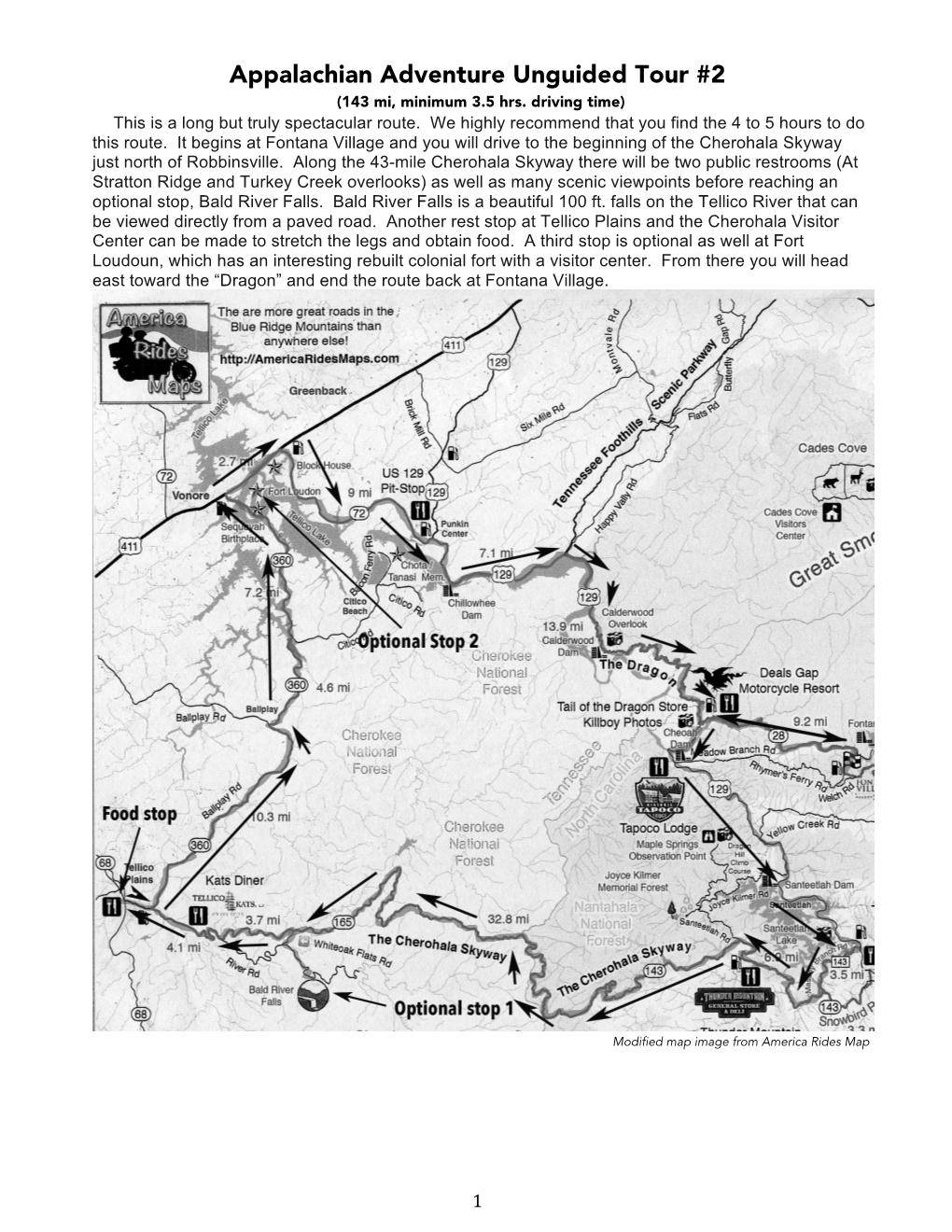 Appalachian Adventure Unguided Tour #2 (143 Mi, Minimum 3.5 Hrs