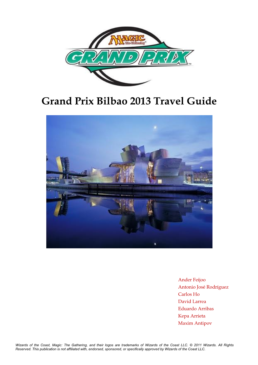Grand Prix Bilbao 2013 Travel Guide