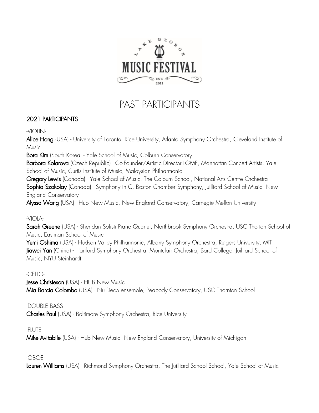 Past Participants