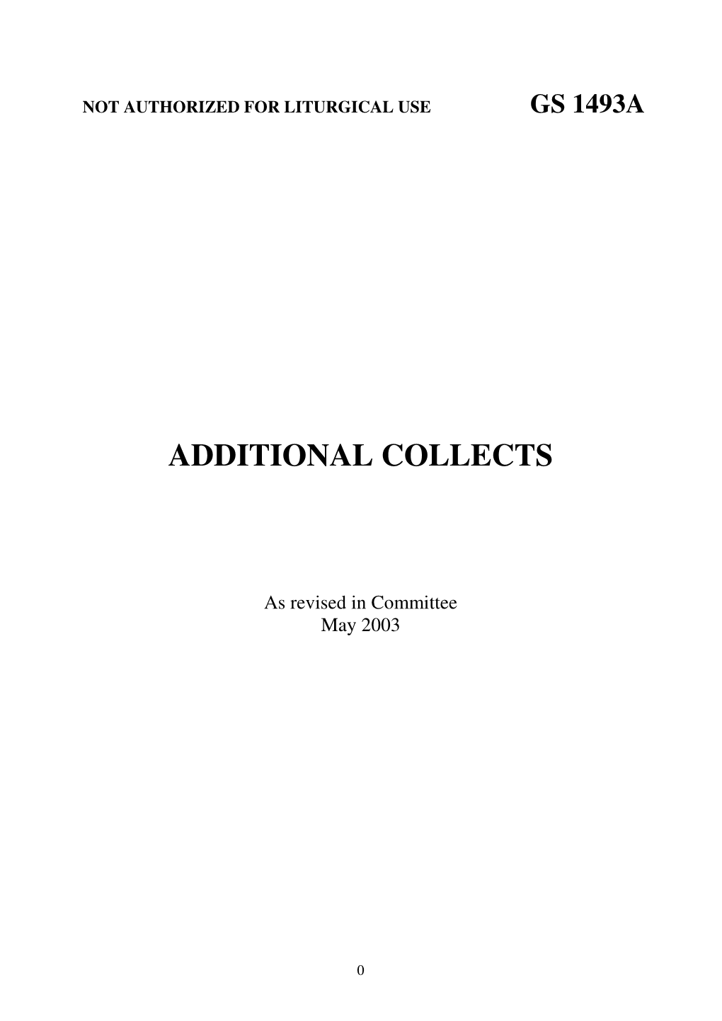 Additional Collects