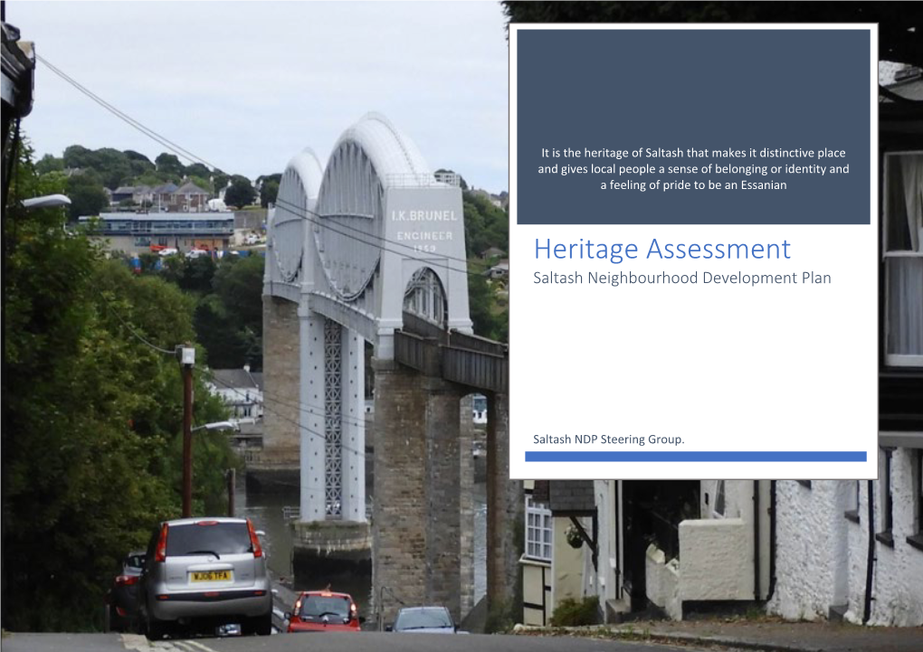 Heritage Assessment Saltash Neighbourhood Development Plan