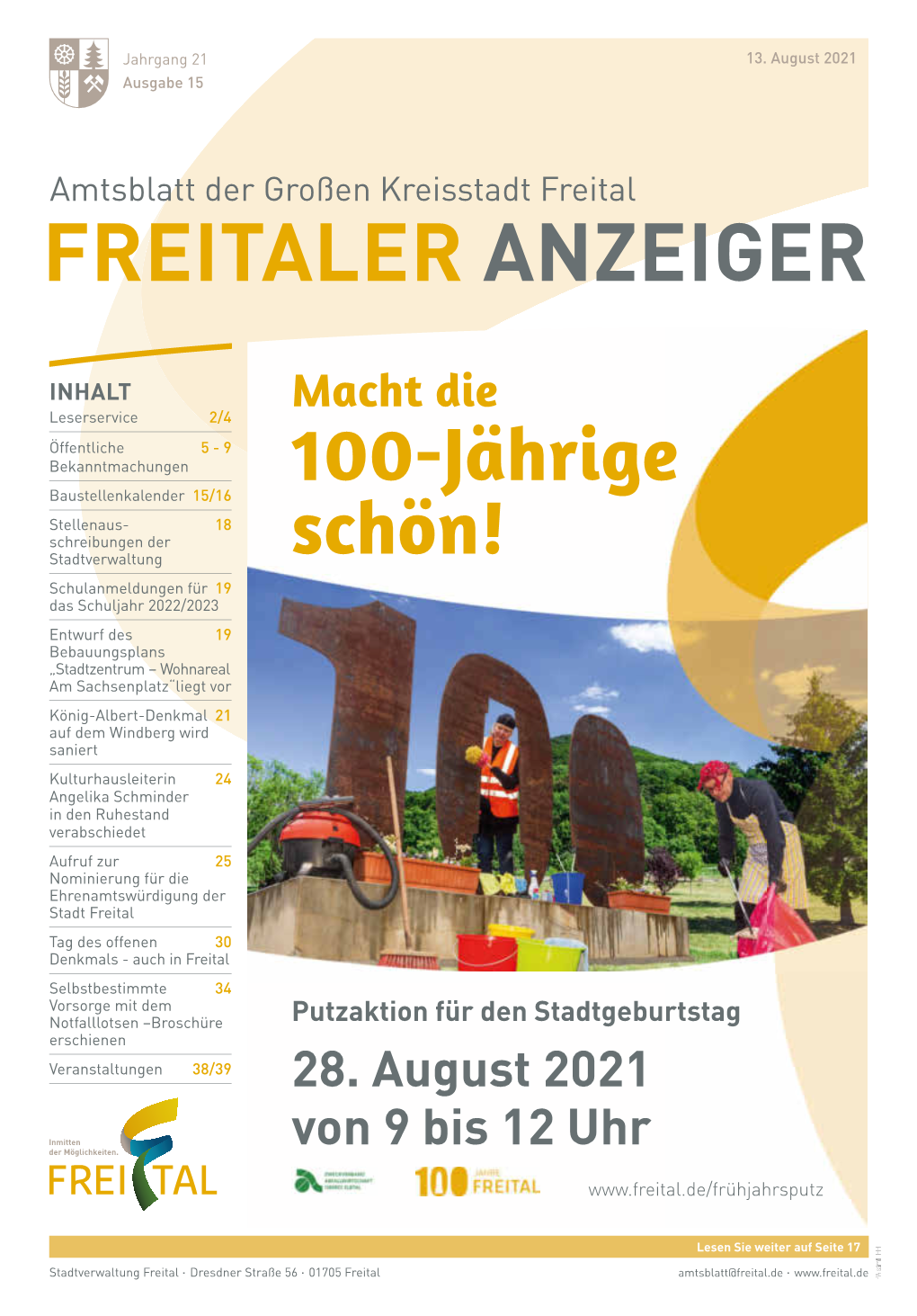 Freitaler Anzeiger 2021 Ausgabe 15