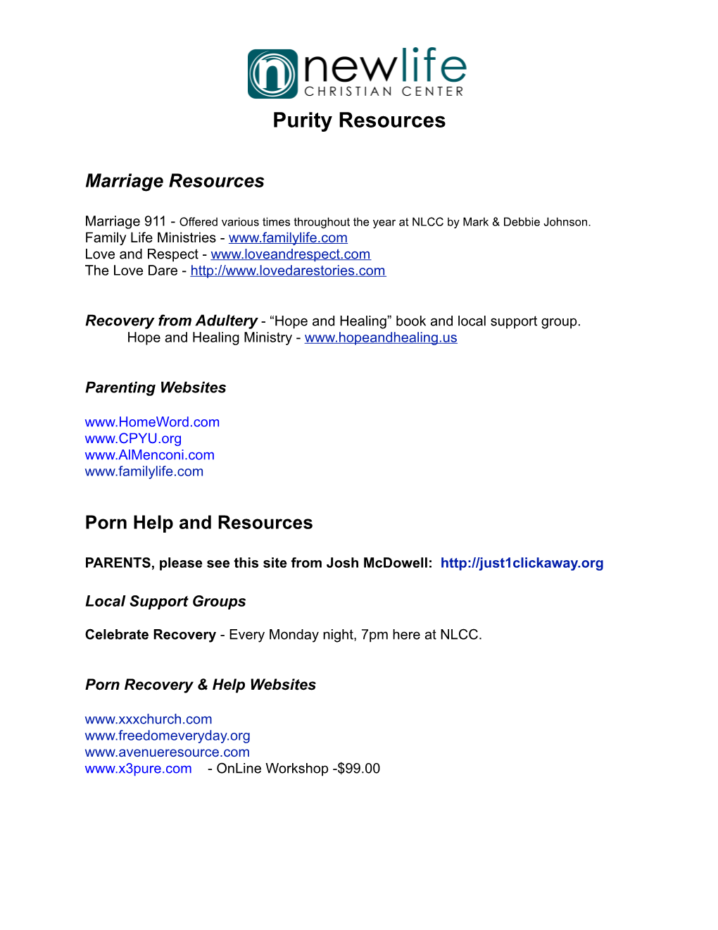 Purity Resources #1