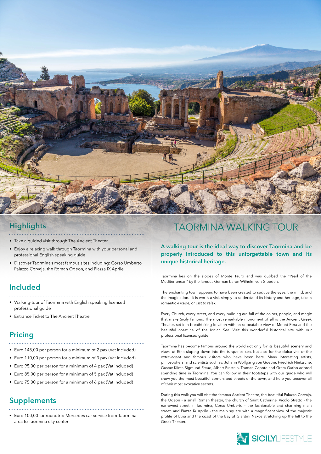 Taormina Walking Tour