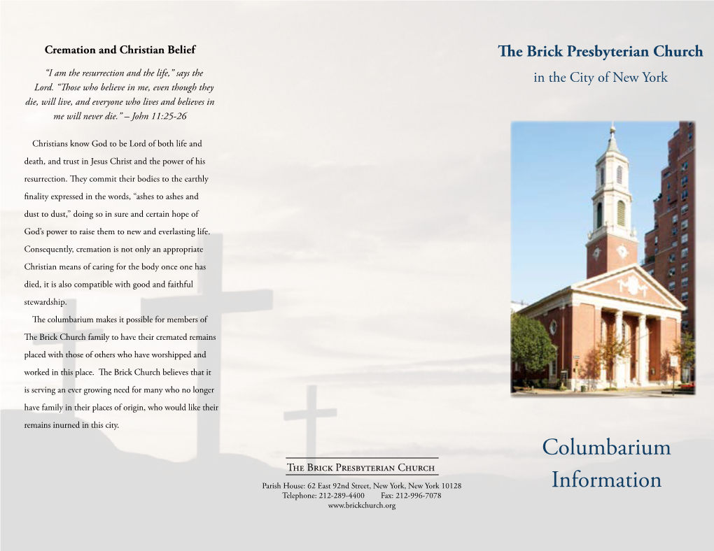 Columbarium Brochure