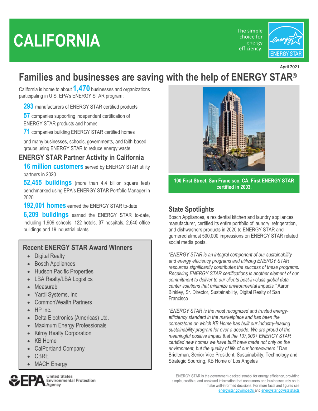 California ENERGY STAR Partners