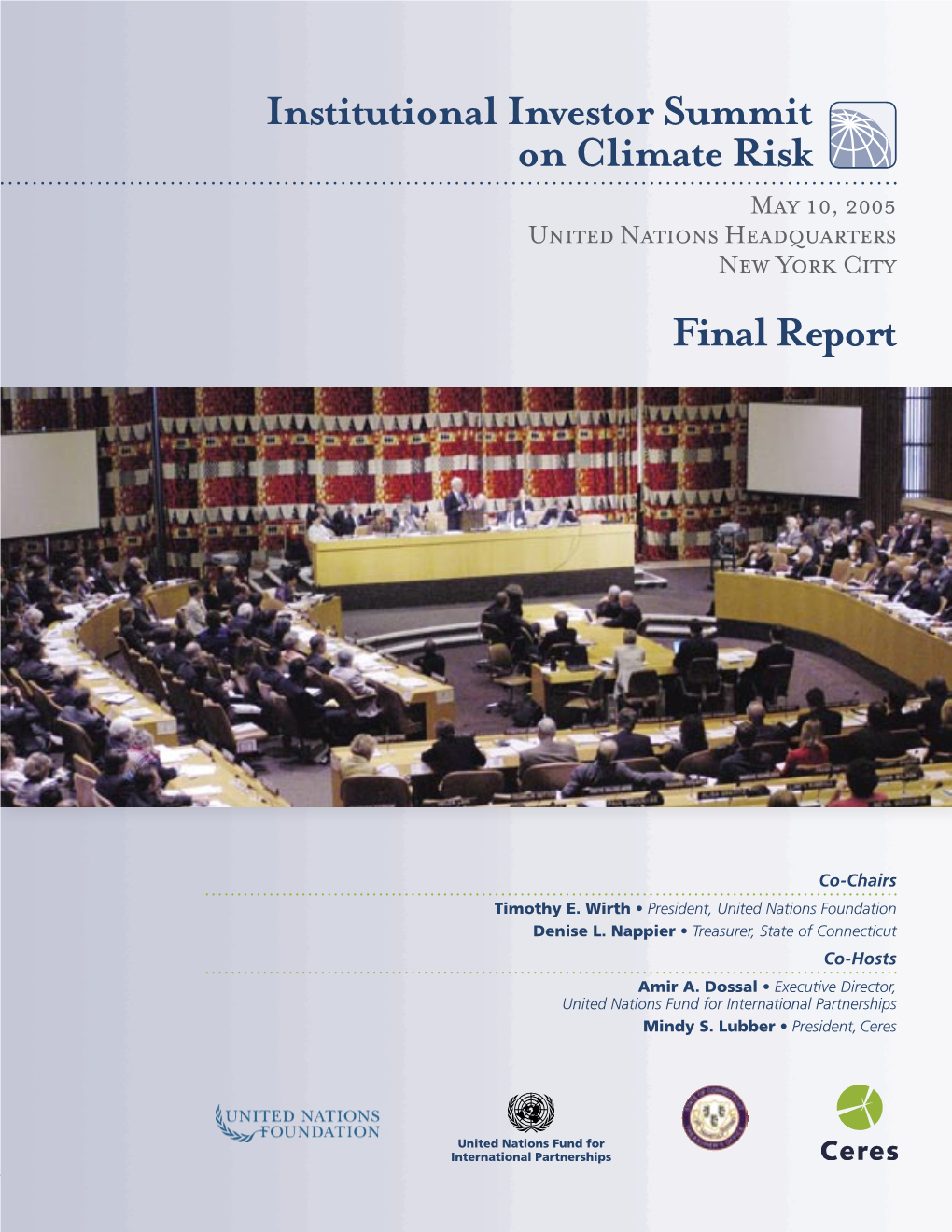 Institutional Investor Summit on Climate Risk Final Report