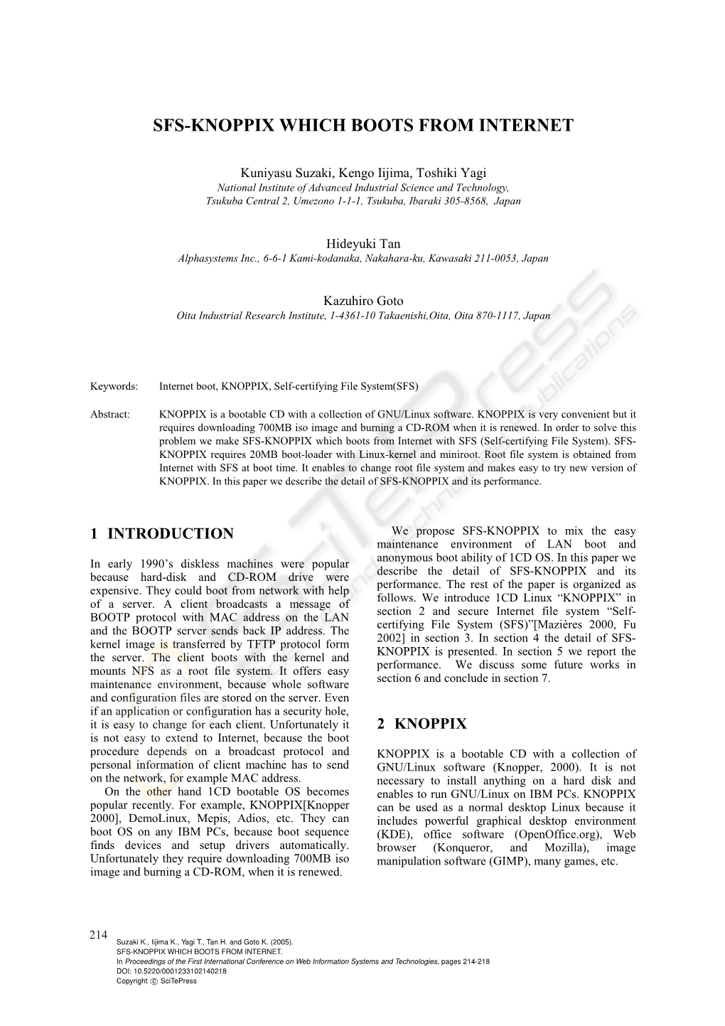 Sfs-Knoppix Which Boots from Internet