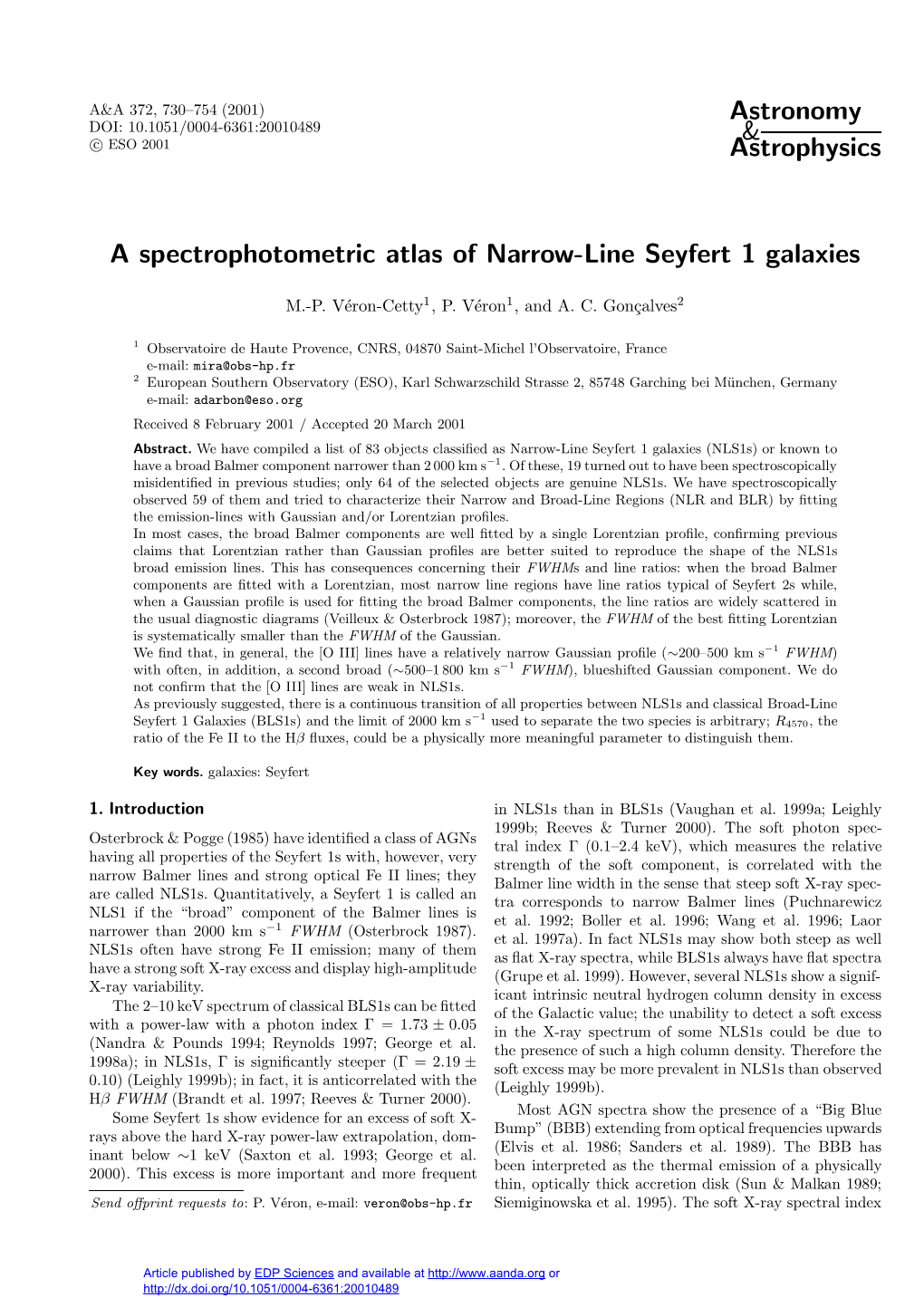 A Spectrophotometric Atlas of Narrow-Line Seyfert 1 Galaxies