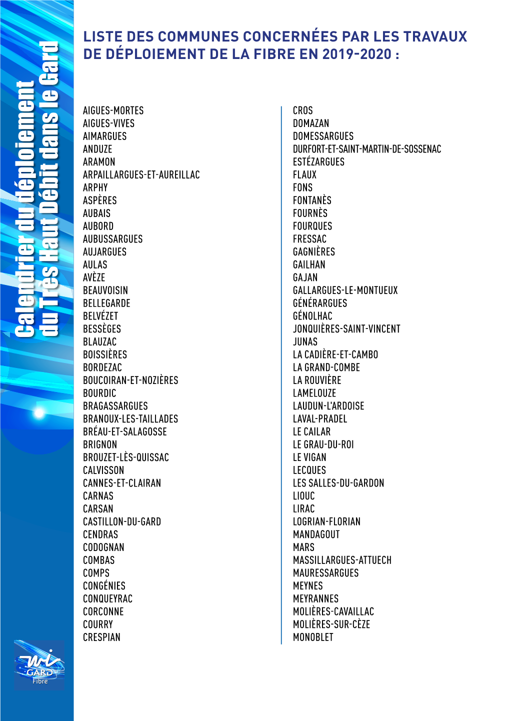 Calendrier Du Déploiement Du Très Haut Débit Dans Le Gard