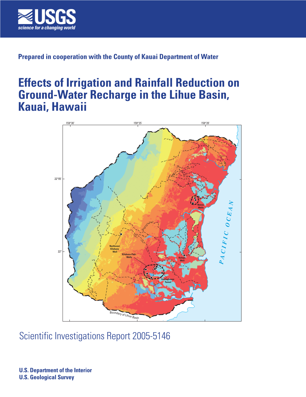 Effects of Irrigation and Rainfall Reduction on Ground-Water Recharge in the Lihue Basin, Kauai, Hawaii