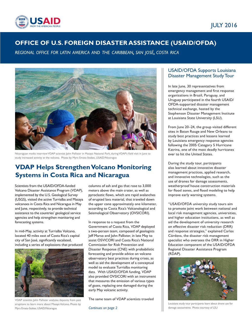 VDAP Helps Strengthen Volcano Monitoring Systems in Costa Rica and Nicaragua