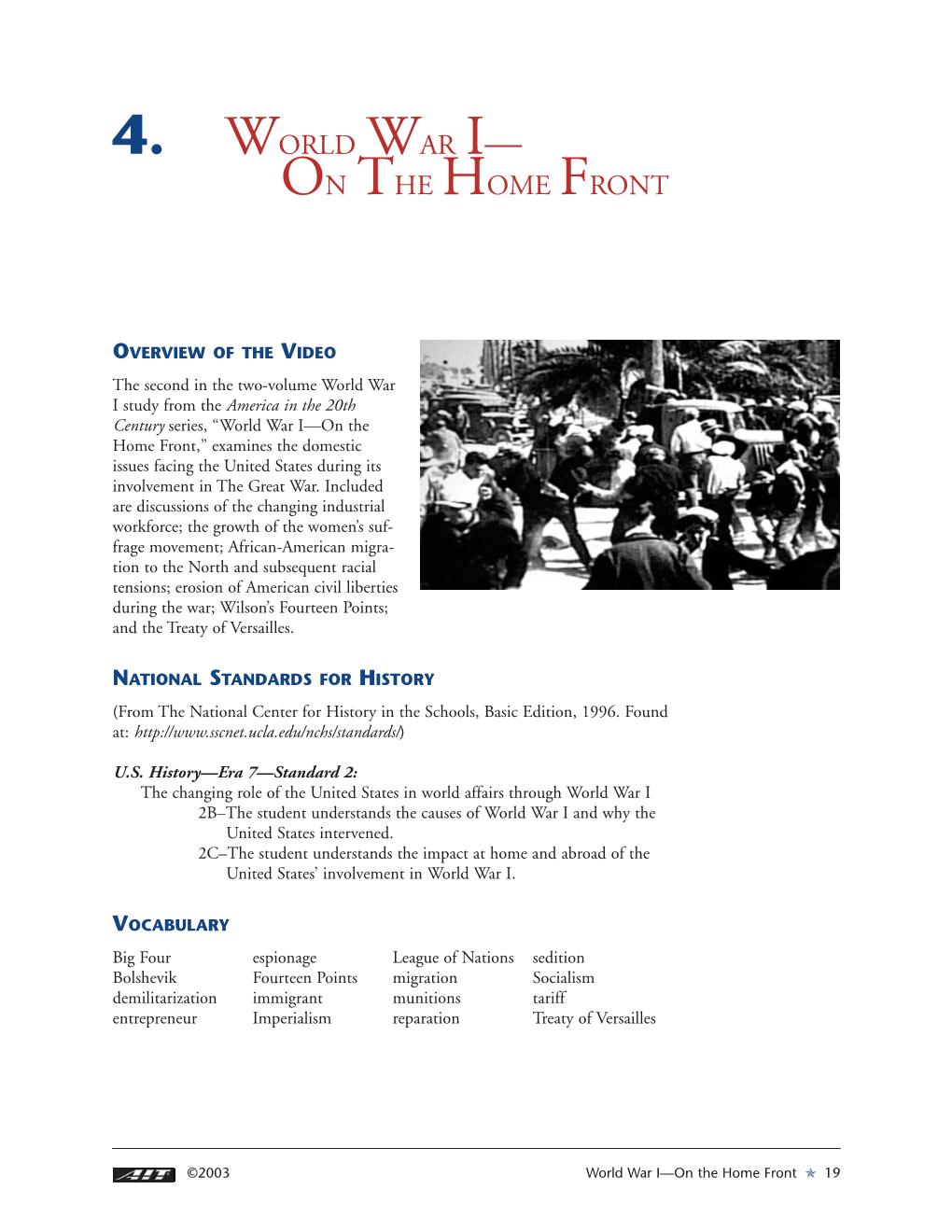 4. World War I— on the Home Front