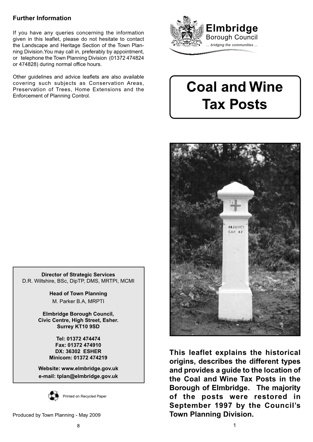 Coal and Wine Tax Posts in the Borough of Elmbridge