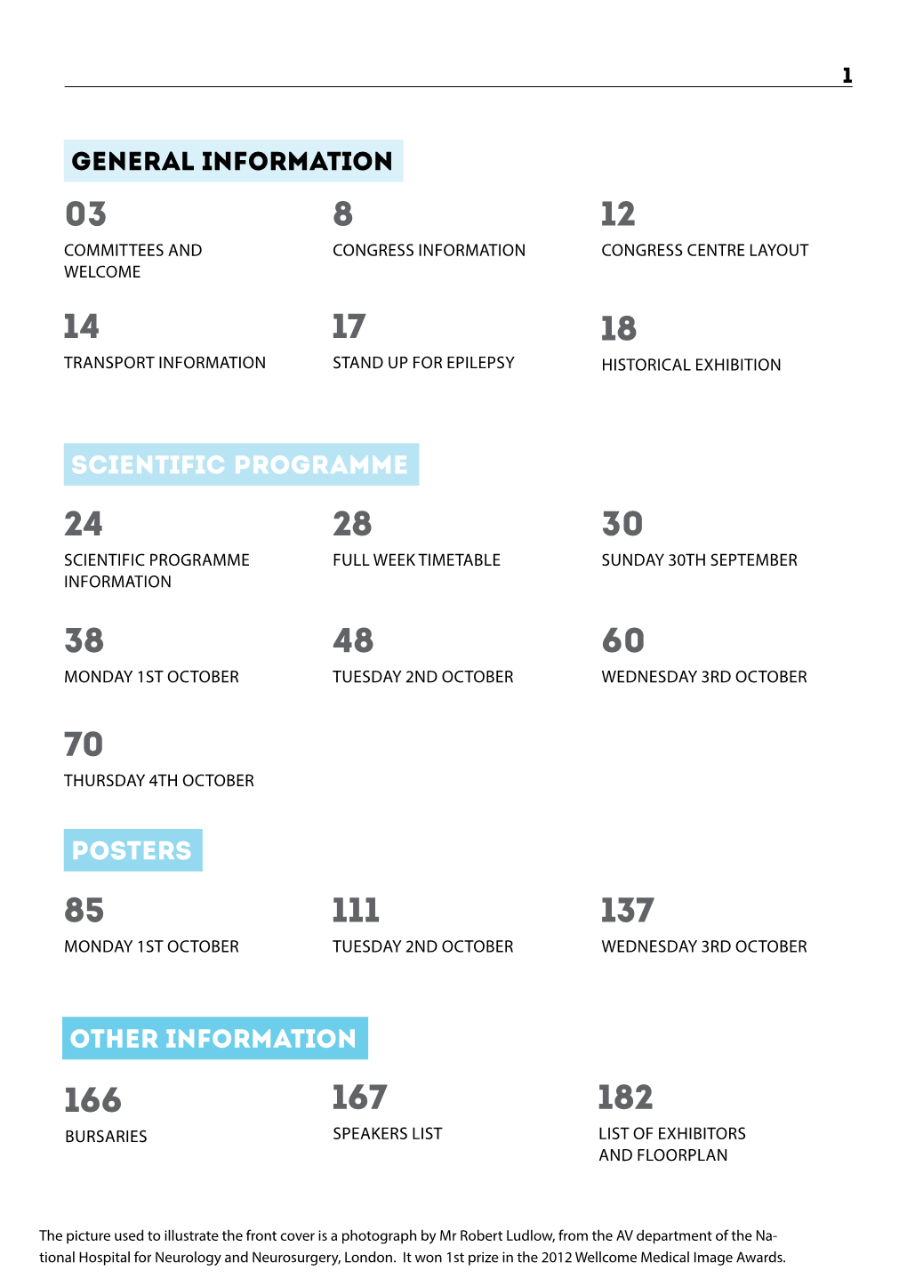 GENERAL Information Scientific Programme Posters Other Information