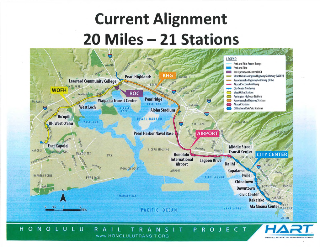 Current Alignment 20 Miles 21 Stations