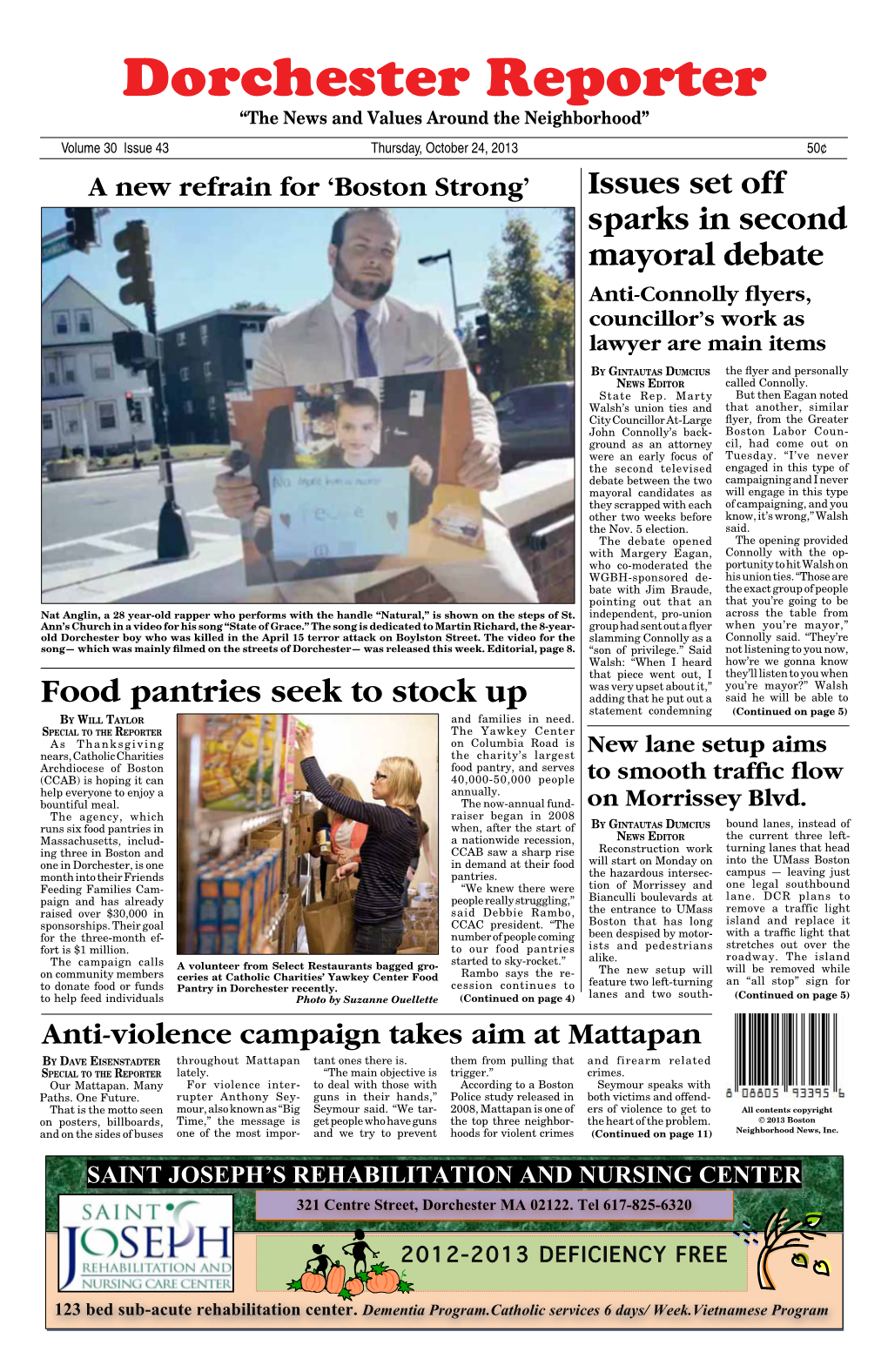 Dorchester Reporter “The News and Values Around the Neighborhood”