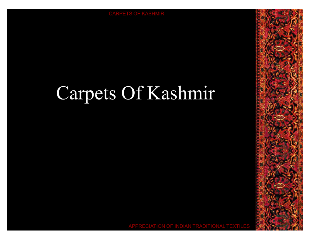 Carpets of Kashmir