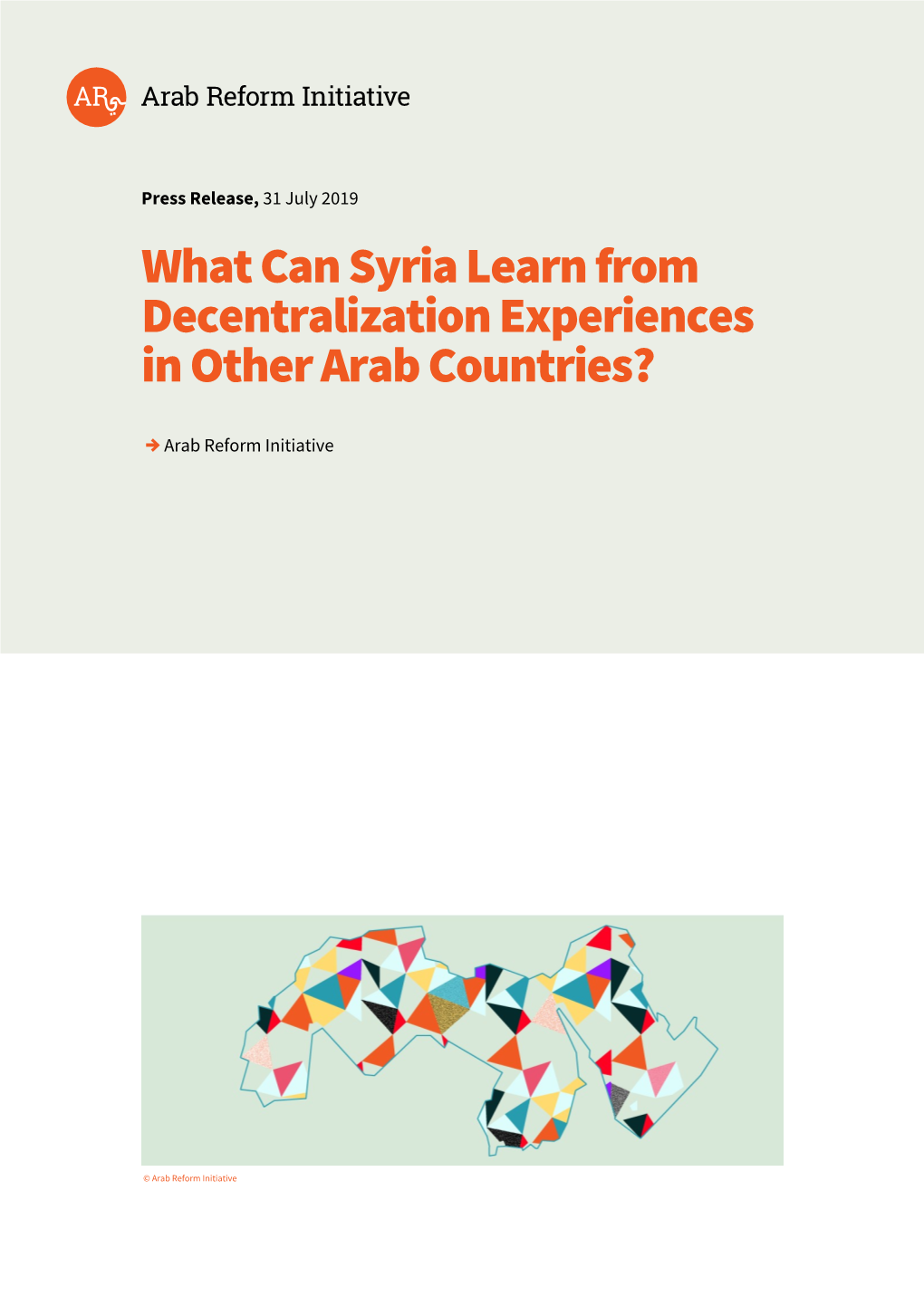 What Can Syria Learn from Decentralization Experiences in Other Arab Countries?