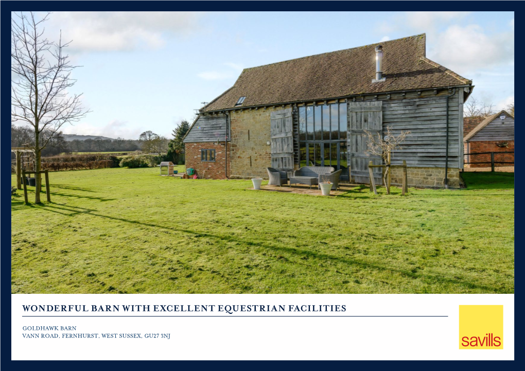 Wonderful Barn with Excellent Equestrian Facilities