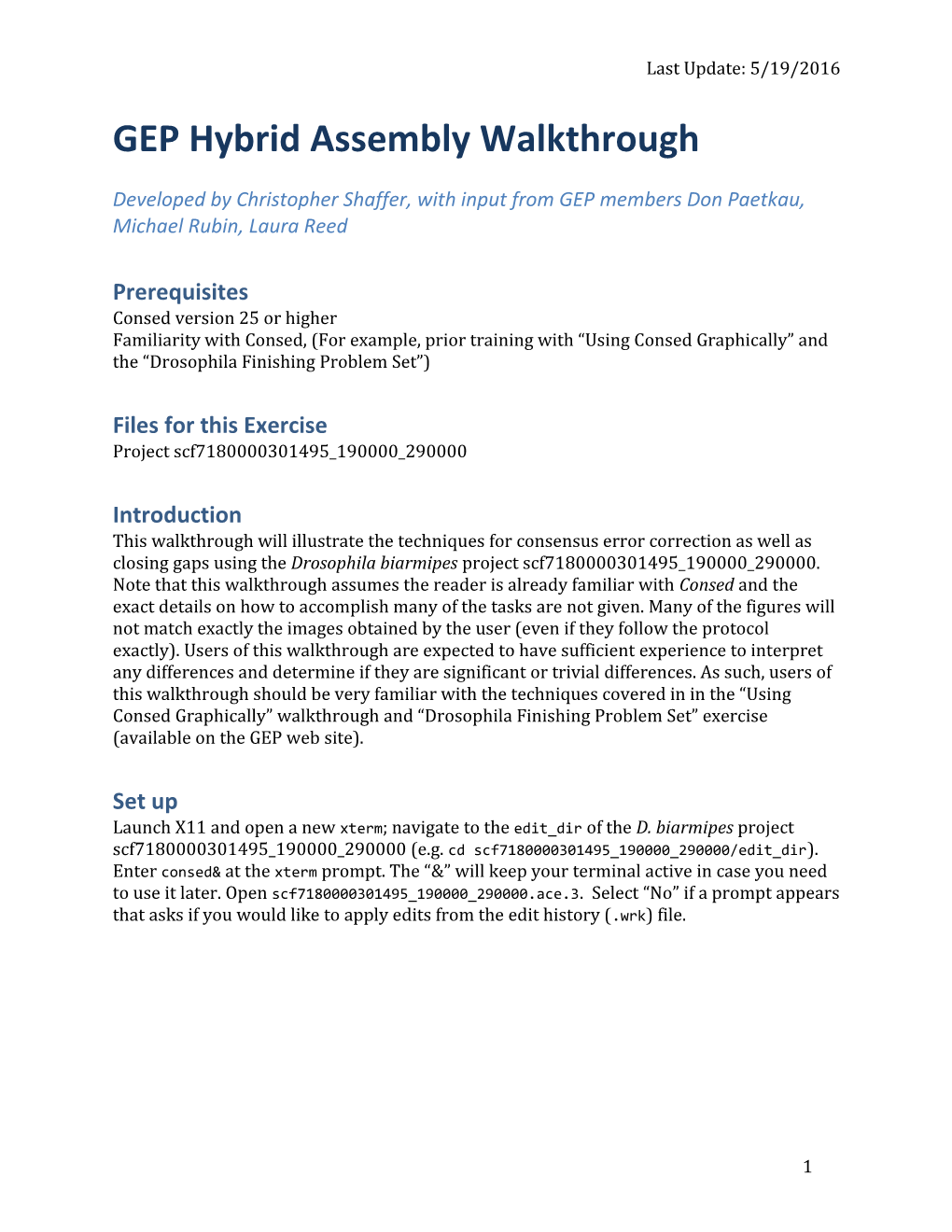 GEP Hybrid Assembly Walkthrough Ver2