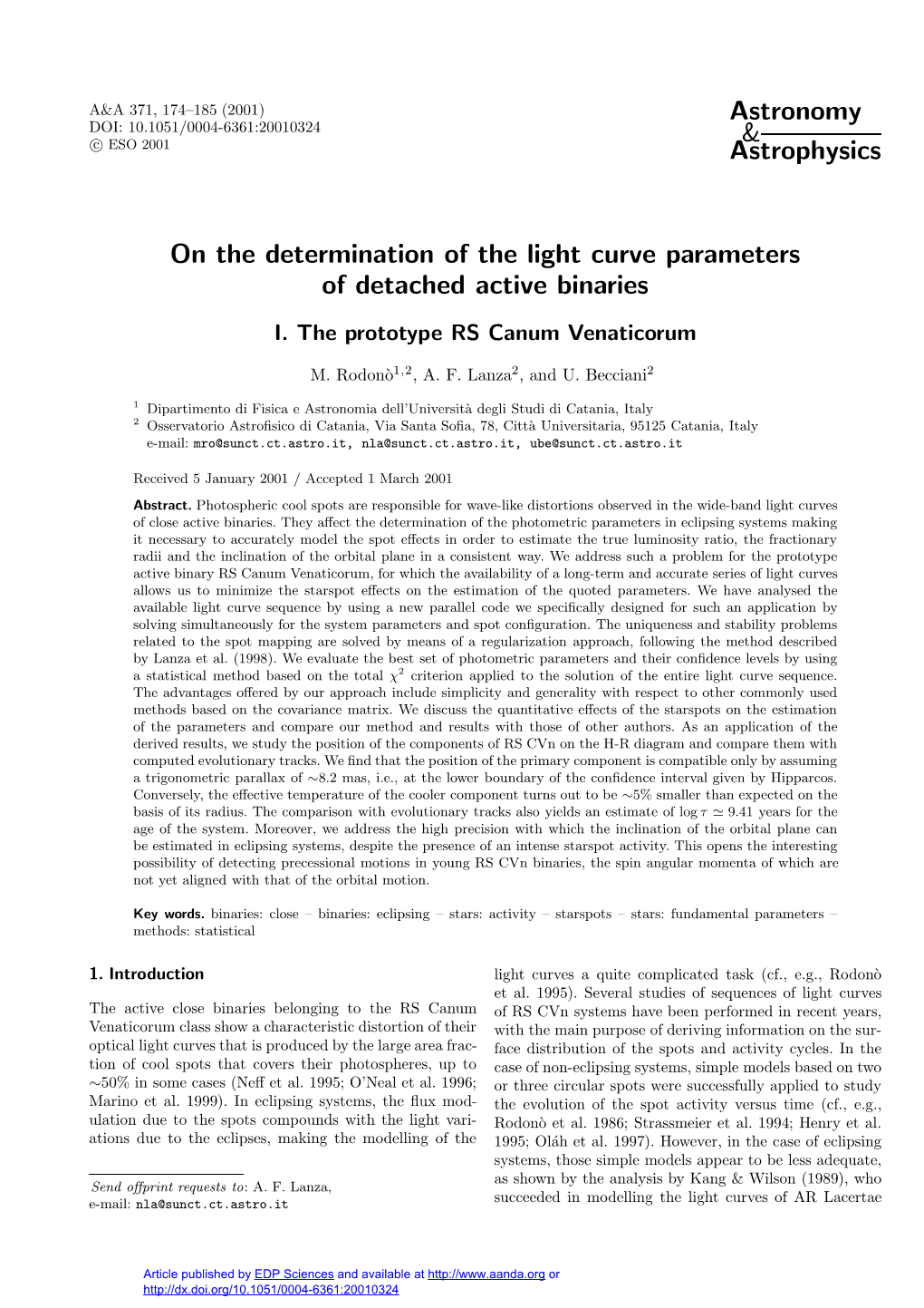 On the Determination of the Light Curve Parameters of Detached Active Binaries