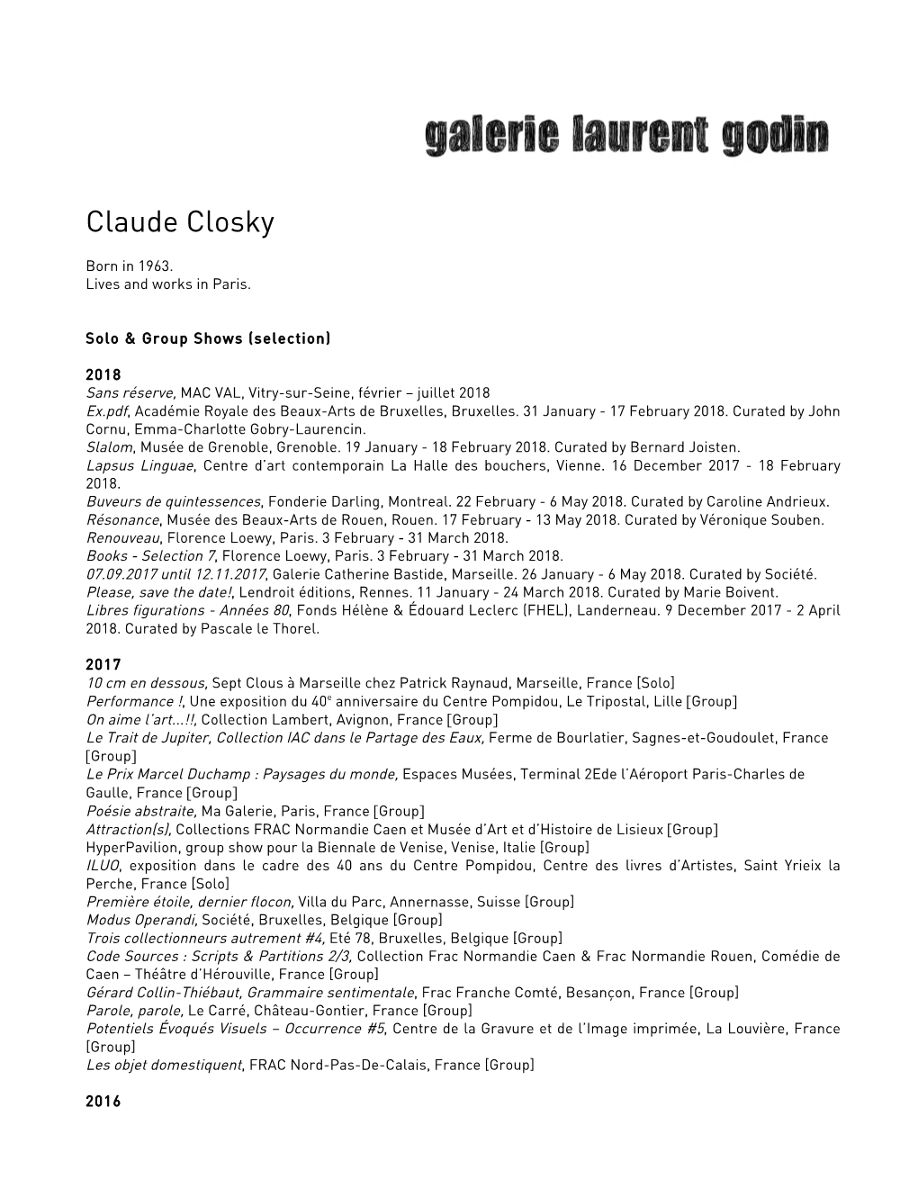 Claude Closky