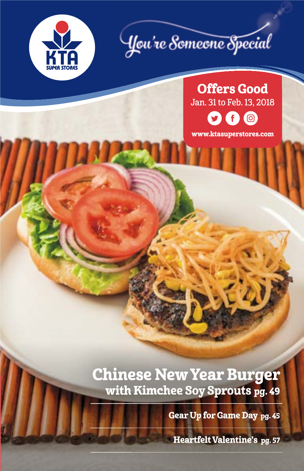 Chinese New Year Burger with Kimchee Soy Sprouts Pg