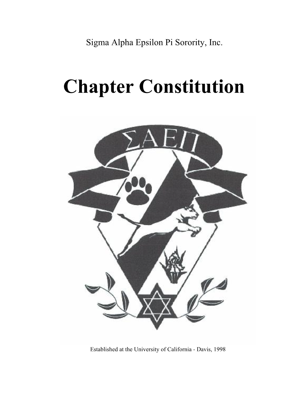 Sigma Alpha Epsilon Pi Sorority, Inc. M Chapter Constitution