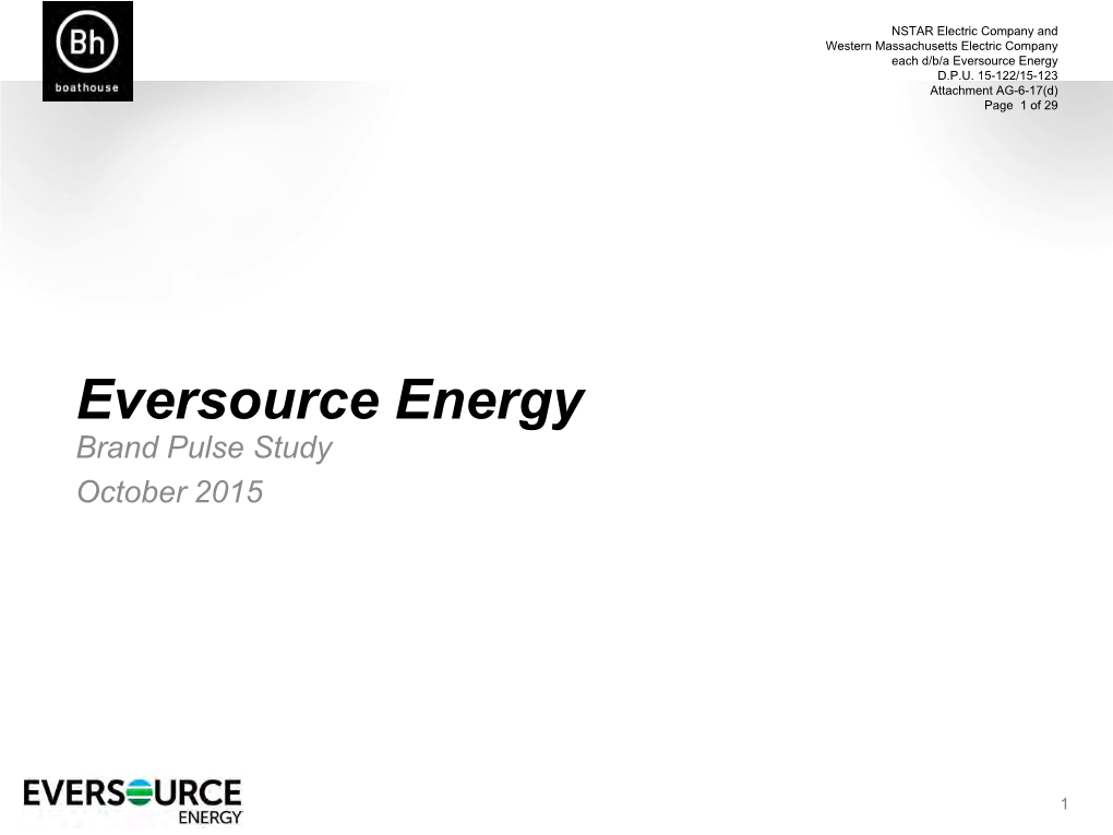 Eversource Energy D.P.U