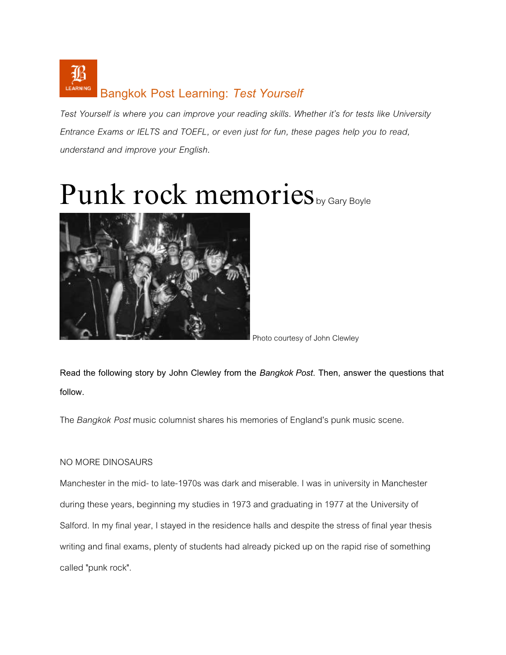 Punk Rock Memoriesby Gary Boyle