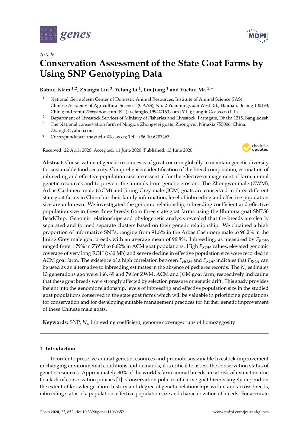 Conservation Assessment of the State Goat Farms by Using SNP Genotyping Data