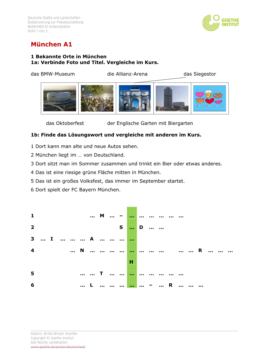 München A1 Arbeitsblätter (PDF, 513