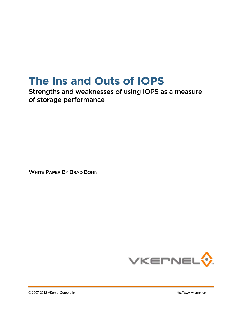 Ins and Outs of IOPS | Free Storage Performance White Paper