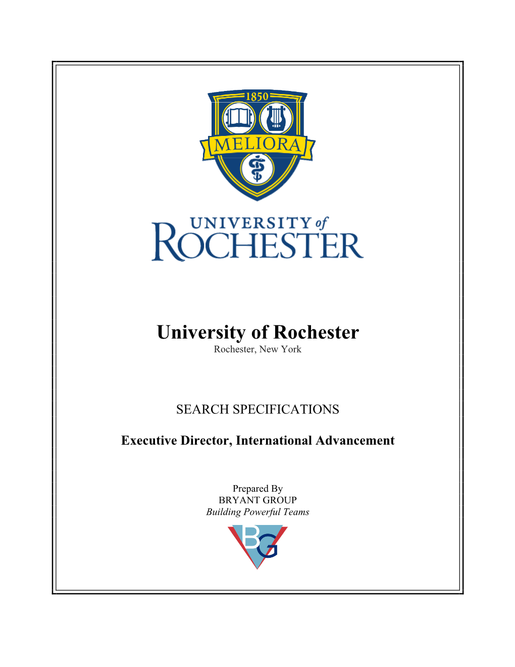 University of Rochester Rochester, New York
