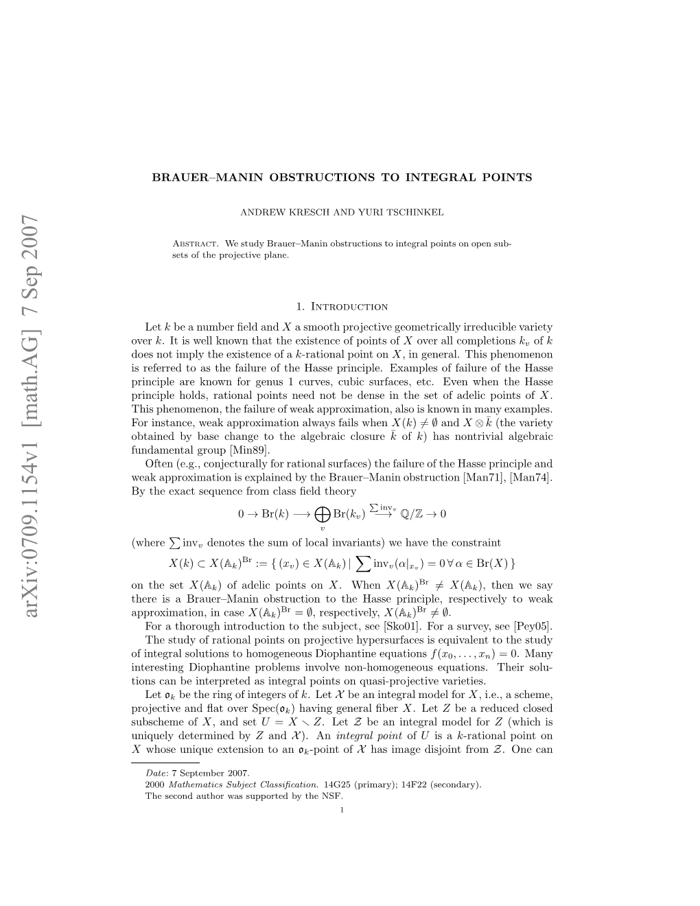 Brauer-Manin Obstructions to Integral Points