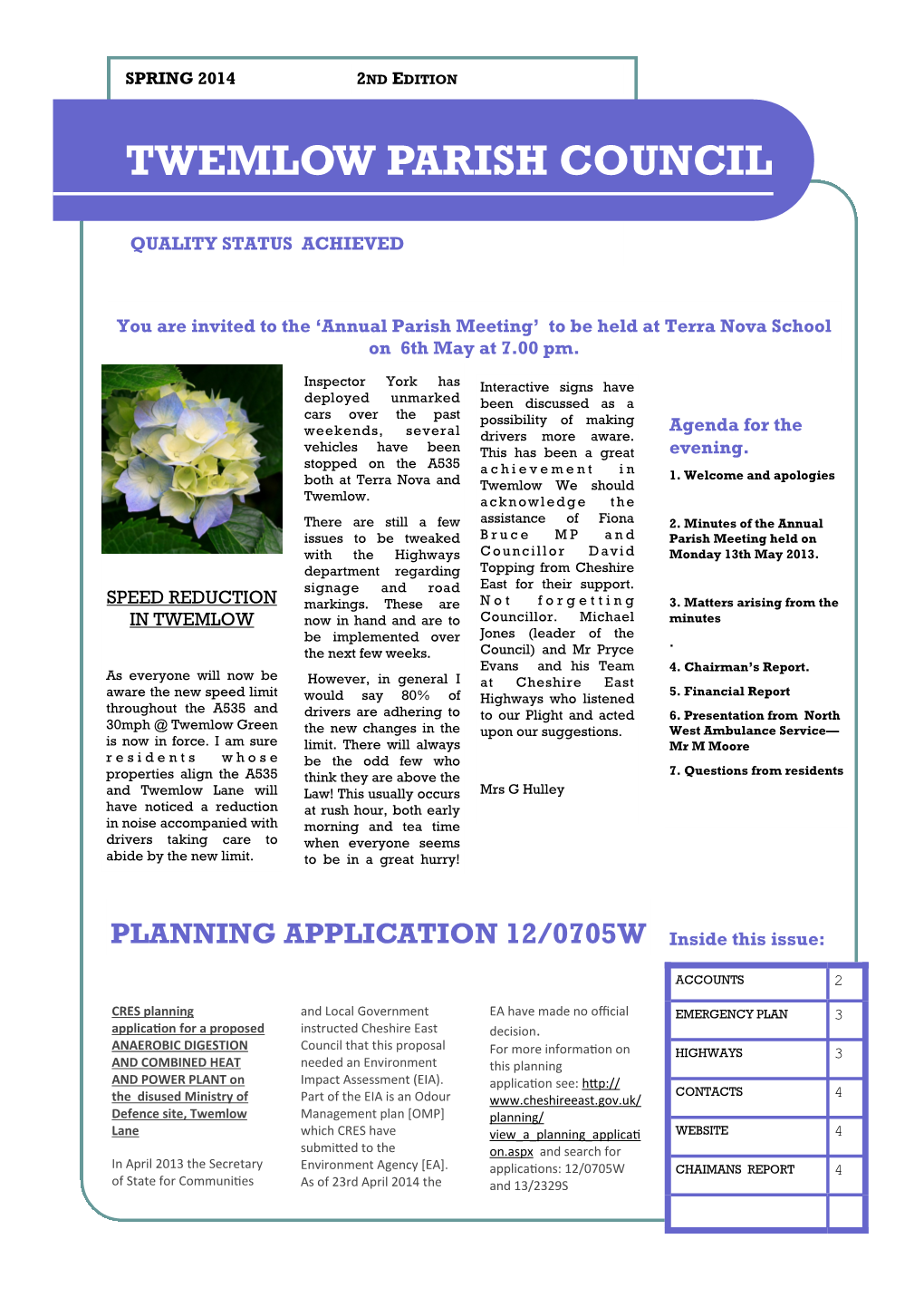 Annual Newsletter 2014