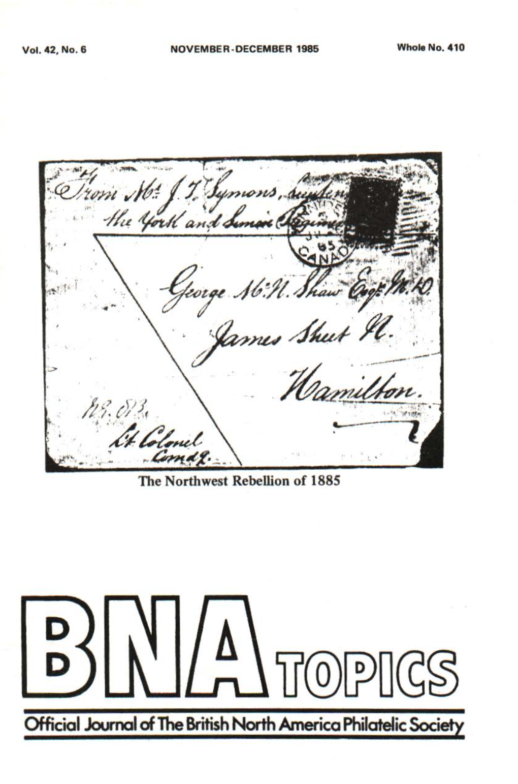 Official Journal D the British North America Philatelic Society the WORD
