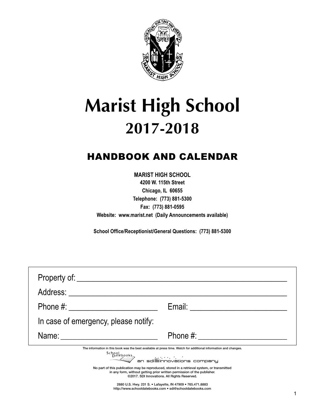 Marist High School 2017-2018