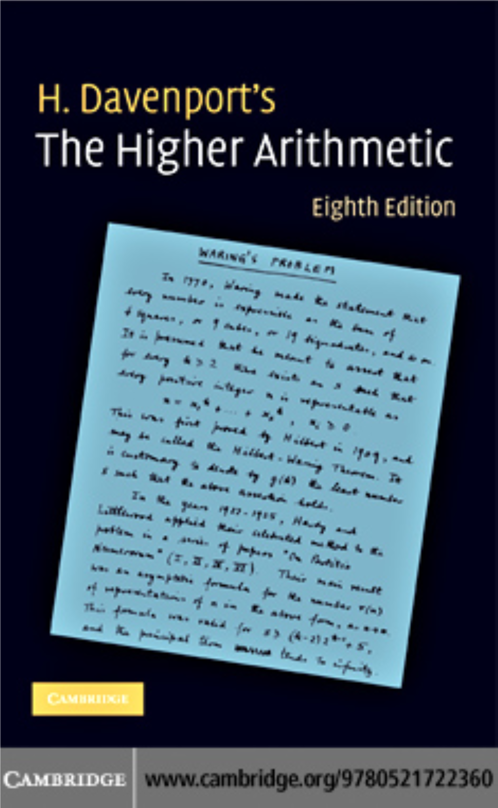 The Higher Arithmetic: an Introduction to the Theory of Numbers, Eighth