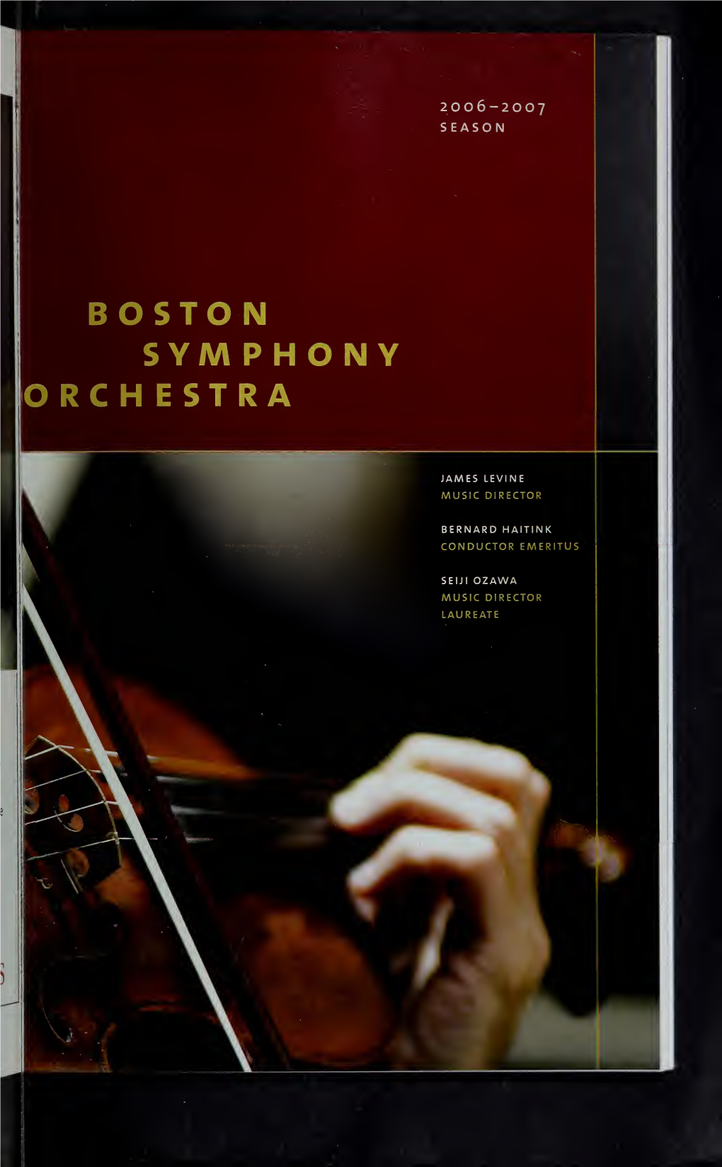 Boston Symphony Orchestra Concert Programs, Season 126, 2006-2007