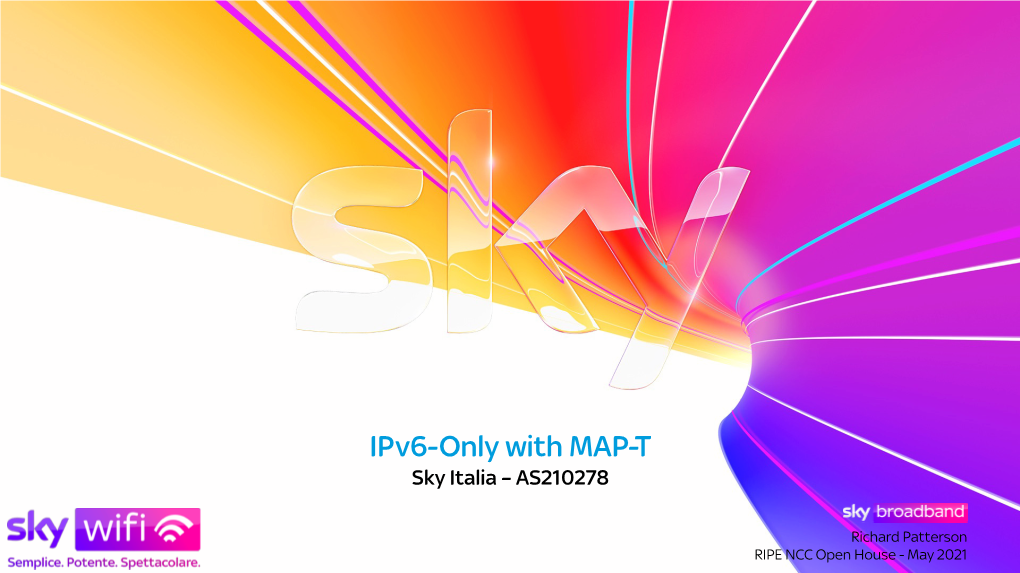 Ipv6-Only with MAP-T Sky Italia – AS210278