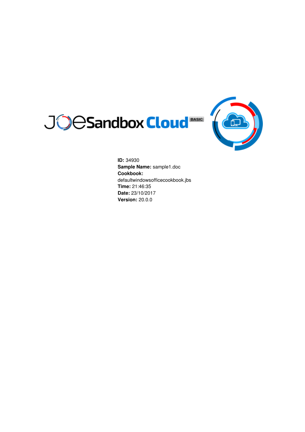 Joe Sandbox Cloud Basic