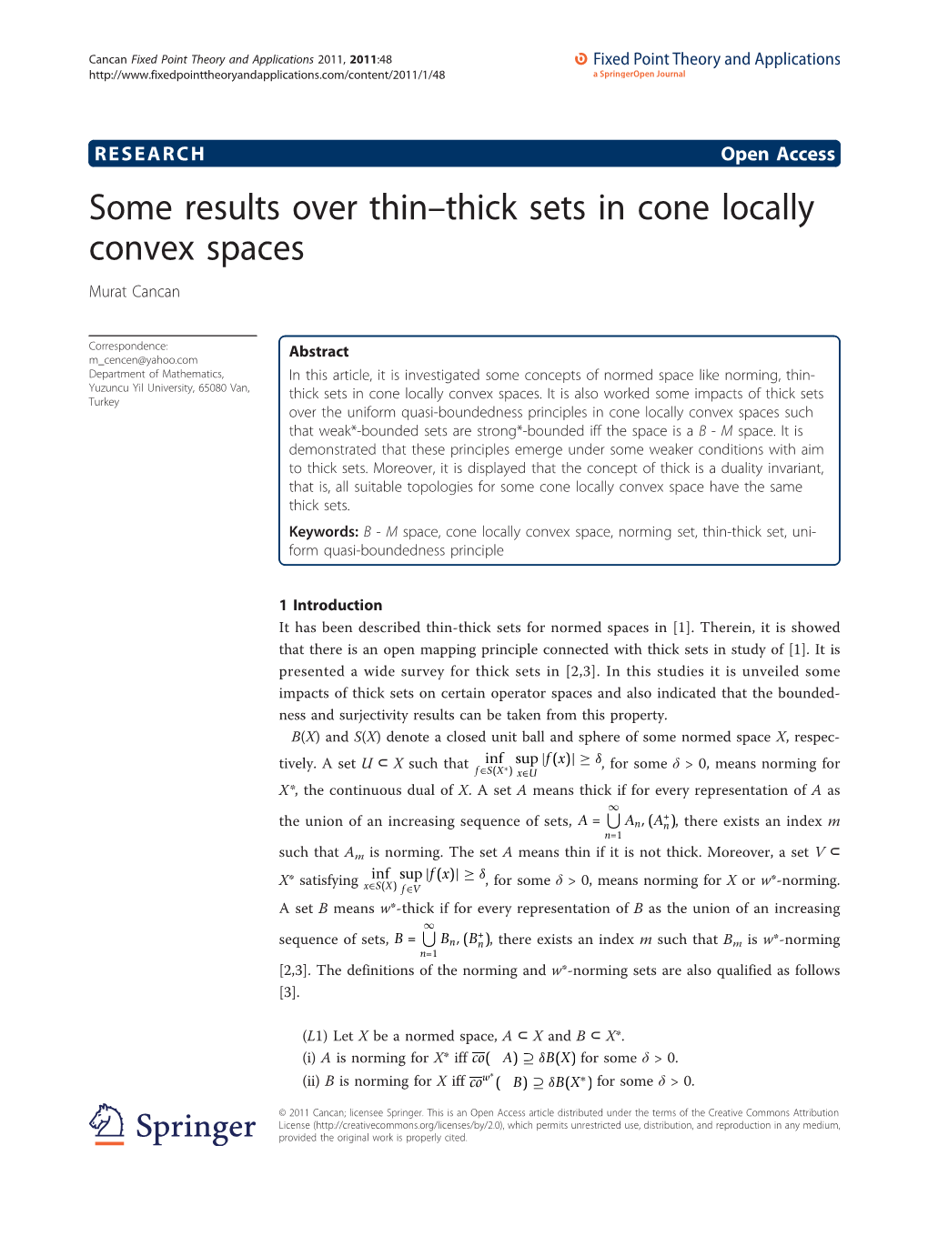 Some Results Over Thin-Thick Sets in Cone Locally Convex Spaces