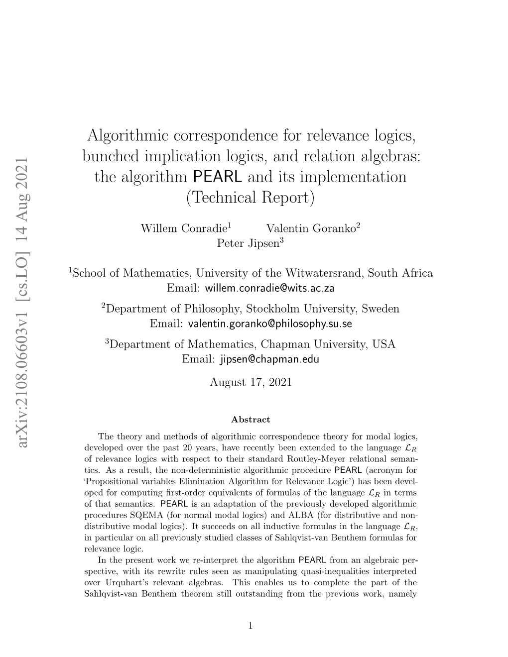 Algorithmic Correspondence for Relevance Logics, Bunched